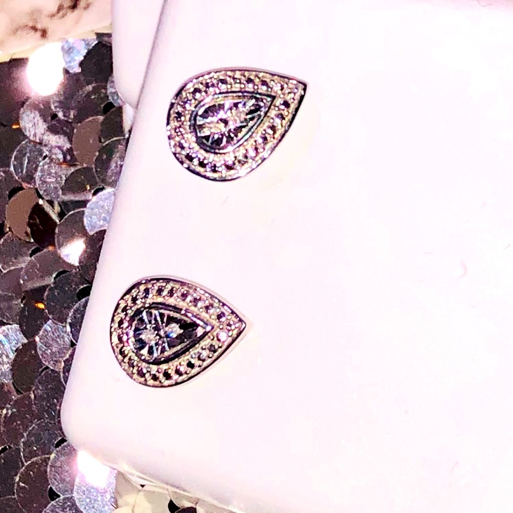 Real Diamond pear teardrop gift earrings for Mother’s Day birthday anniversary!